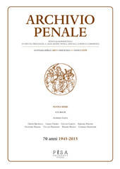Articolo, Riflessioni introduttive sulle recenti riforme in tema di svuota-carceri, Pisa University Press