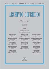 Issue, Archivio giuridico Filippo Serafini : CCXXXV, 3, 2015, Enrico Mucchi Editore