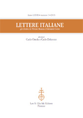 Fascicolo, Lettere italiane : LXVII, 1, 2015, L.S. Olschki