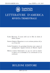 Fascículo, Letterature d'America : rivista trimestrale : XXXV, 153, 2015, Bulzoni