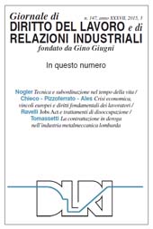 Artikel, La contrattazione in deroga nell'industria metalmeccanica lombarda, Franco Angeli