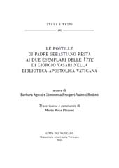 E-book, Le postille di padre Sebastiano Resta ai due esemplari delle Vite di Giorgio Vasari nella Biblioteca apostolica vaticana, Biblioteca apostolica vaticana