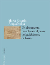 E-book, Un documento inesplorato : il pinax della Biblioteca di Fozio, Edizioni di Pagina