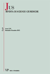 Fascicolo, Jus : rivista di scienze giuridiche : 3, 2015, Vita e Pensiero