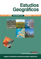 Issue, Estudios geográficos : LXXVI, 279, 2, 2015, CSIC, Consejo Superior de Investigaciones Científicas