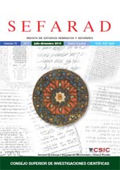 Heft, Sefarad : revista de estudios hebraicos y sefardíes : 75, 2, 2015, CSIC, Consejo Superior de Investigaciones Científicas