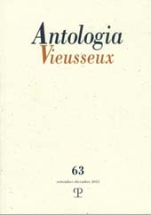 Article, Medicina positiva : la corrispondenza fra Giovan Pietro Vieusseux ed Emanuele Basevi per l'Antologia, Polistampa