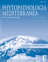 Fascicule, Phytopathologia mediterranea : 54, 2, 2015, Firenze University Press