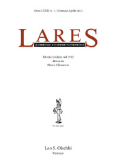 Issue, Lares : rivista quadrimestrale di studi demo-etno-antropologici : LXXXI, 1, 2015, L.S. Olschki