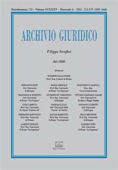 Fascicule, Archivio giuridico Filippo Serafini : CCXXXV, 4, 2015, Enrico Mucchi Editore