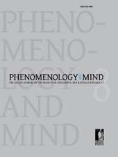 Issue, Phenomenology and Mind : 8, 1, 2015, Firenze University Press