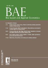 Heft, Bio-based and Applied Economics : 4, 1, 2015, Firenze University Press