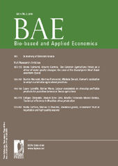 Heft, Bio-based and Applied Economics : 4, 2, 2015, Firenze University Press
