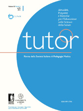 Issue, Tutor : rivista della Società Italiana di Pedagogia Medica : 15, 1, 2015, Firenze University Press