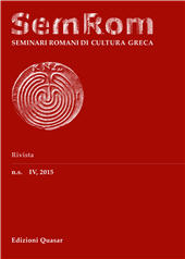 Fascicule, Seminari romani di cultura greca : n.s. IV, 2015, Edizioni Quasar