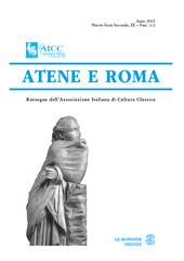 Fascículo, Atene e Roma : 1/2, 2015, Le Monnier
