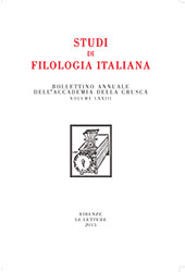 Issue, Studi di filologia italiana : LXXIII, 2015, Le Lettere