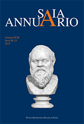 Issue, SAIA : Annuario della Scuola Archeologica di Atene e delle Missioni Italiane in Oriente : XCIII, 15, 2015, Scuola Archeologica Italiana di Atene