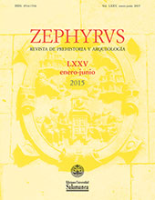 Fascicolo, Zephyrus : revista de prehistoria y arqueología : LXXV, 1, 2015, Ediciones Universidad de Salamanca