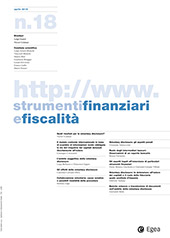 Fascicolo, Strumenti finanziari e fiscalità : 18, 1,  2015, Egea