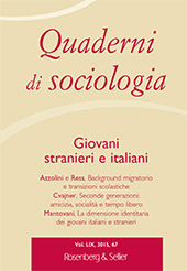 Fascicolo, Quaderni di sociologia : 67, 1, 2015, Rosenberg & Sellier