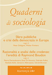 Fascicolo, Quaderni di sociologia : 68, 2, 2015, Rosenberg & Sellier