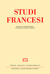 Fascicolo, Studi francesi : 175, 1, 2015, Rosenberg & Sellier