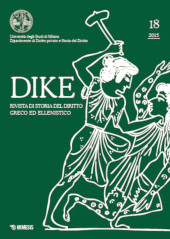 Issue, Dike : rivista di storia del diritto greco ed ellenistico : 18, 2015, Mimesis