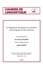 E-book, La littérature française au carrefour des langues et des cultures, EME Editions