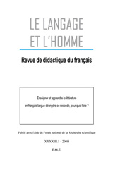 E-book, Enseigner et apprendre la littérature en français langue étrangere ou seconde, pour quoi faire? : 2008 43.1., EME Editions