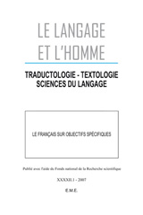 eBook, Le français sur objectifs spécifiques : 2007 42.1., EME Editions