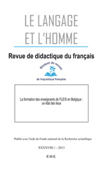 E-book, La formation des enseignants de FLE/S en Belgique : un état des lieux : 2013 - 48.1., EME éditions