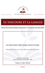 E-book, Le discours politique identitaire, EME éditions