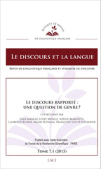 E-book, Le discours rapporté : une question de genre ?, EME éditions