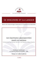 E-book, Les émotions argumentées dans les médias, EME éditions