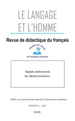 E-book, Marginalité, identité et diversité des littératures francophones : 2011 - 46.1., EME éditions