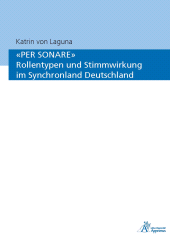 E-book, "PER SONARE" Rollentypen und Stimmwirkung im Synchronland Deutschland, Apprimus Wissenschaftsverlag