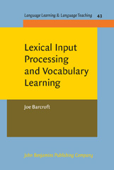 E-book, Lexical Input Processing and Vocabulary Learning, John Benjamins Publishing Company