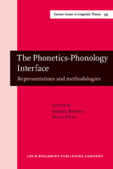 eBook, The Phonetics-Phonology Interface, John Benjamins Publishing Company