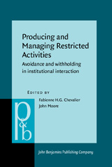 E-book, Producing and Managing Restricted Activities, John Benjamins Publishing Company