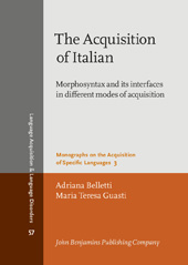 E-book, The Acquisition of Italian, John Benjamins Publishing Company