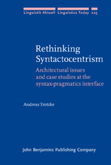 E-book, Rethinking Syntactocentrism, John Benjamins Publishing Company