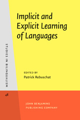 E-book, Implicit and Explicit Learning of Languages, John Benjamins Publishing Company