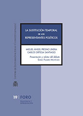 E-book, La sustitución temporal de los representantes políticos, Presno Linera, Miguel Ángel, Centro de Estudios Políticos y Constitucionales