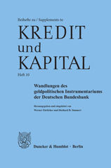E-book, Wandlungen des geldpolitischen Instrumentariums der Deutschen Bundesbank., Duncker & Humblot