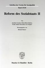 E-book, Reform des Sozialstaats II. : Theoretische, institutionelle und empirische Aspekte., Duncker & Humblot