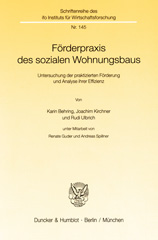 E-book, Förderpraxis des sozialen Wohnungsbaus. : Untersuchung der praktizierten Förderung und Analyse ihrer Effizienz., Duncker & Humblot