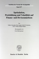 E-book, Spekulation, Preisbildung und Volatilität auf Finanz- und Devisenmärkten., Duncker & Humblot