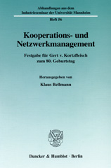 E-book, Kooperations- und Netzwerkmanagement. : Festgabe für Gert v. Kortzfleisch zum 80. Geburtstag., Duncker & Humblot