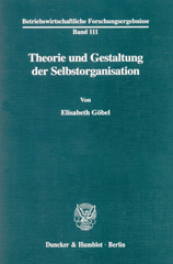 E-book, Theorie und Gestaltung der Selbstorganisation., Duncker & Humblot